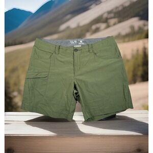 Mountain Hardwear Hiking Shorts Olive Green‎ Outdoor Cargo Pockets Size